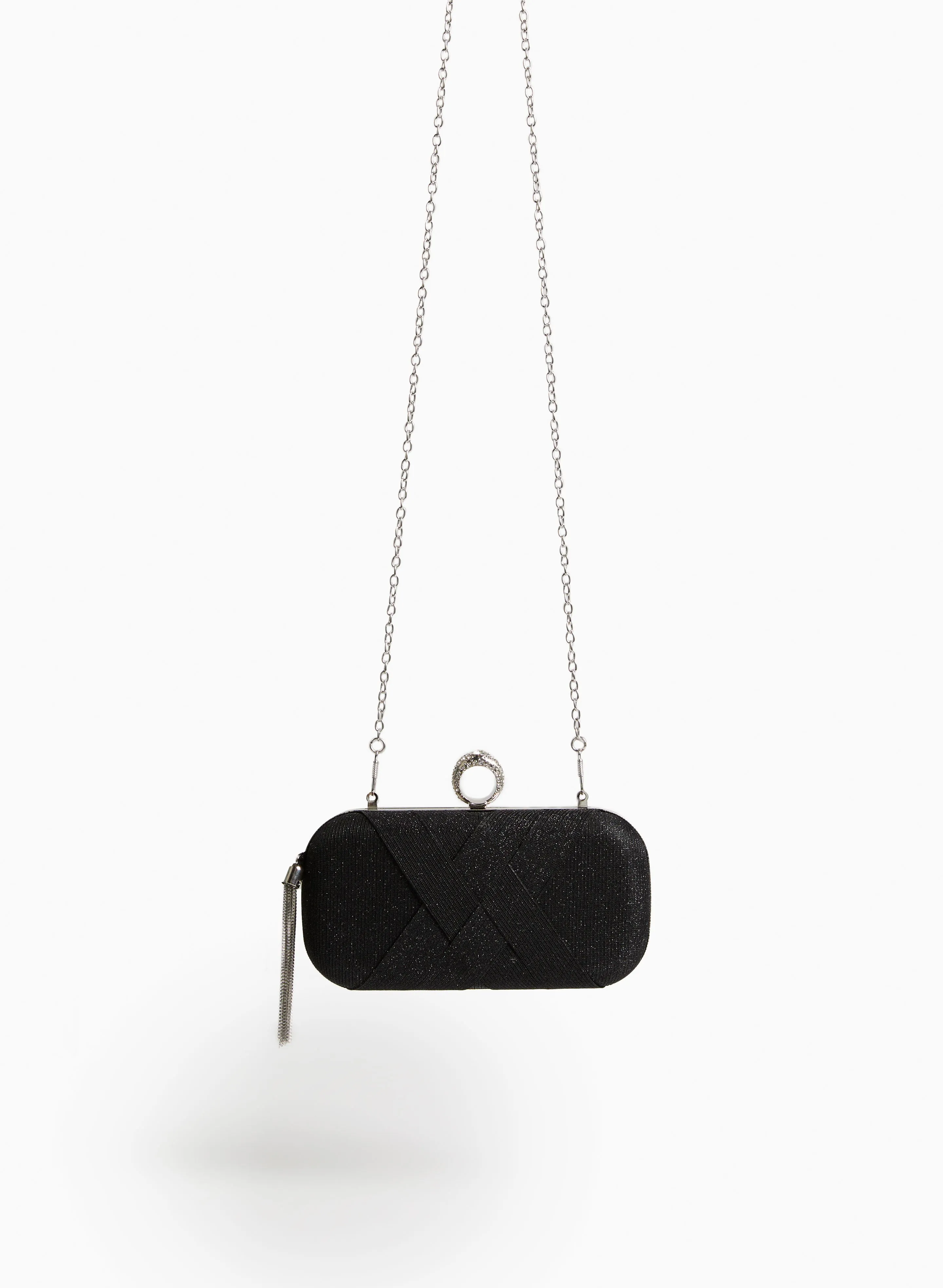 Box Clutch With Chain Strap