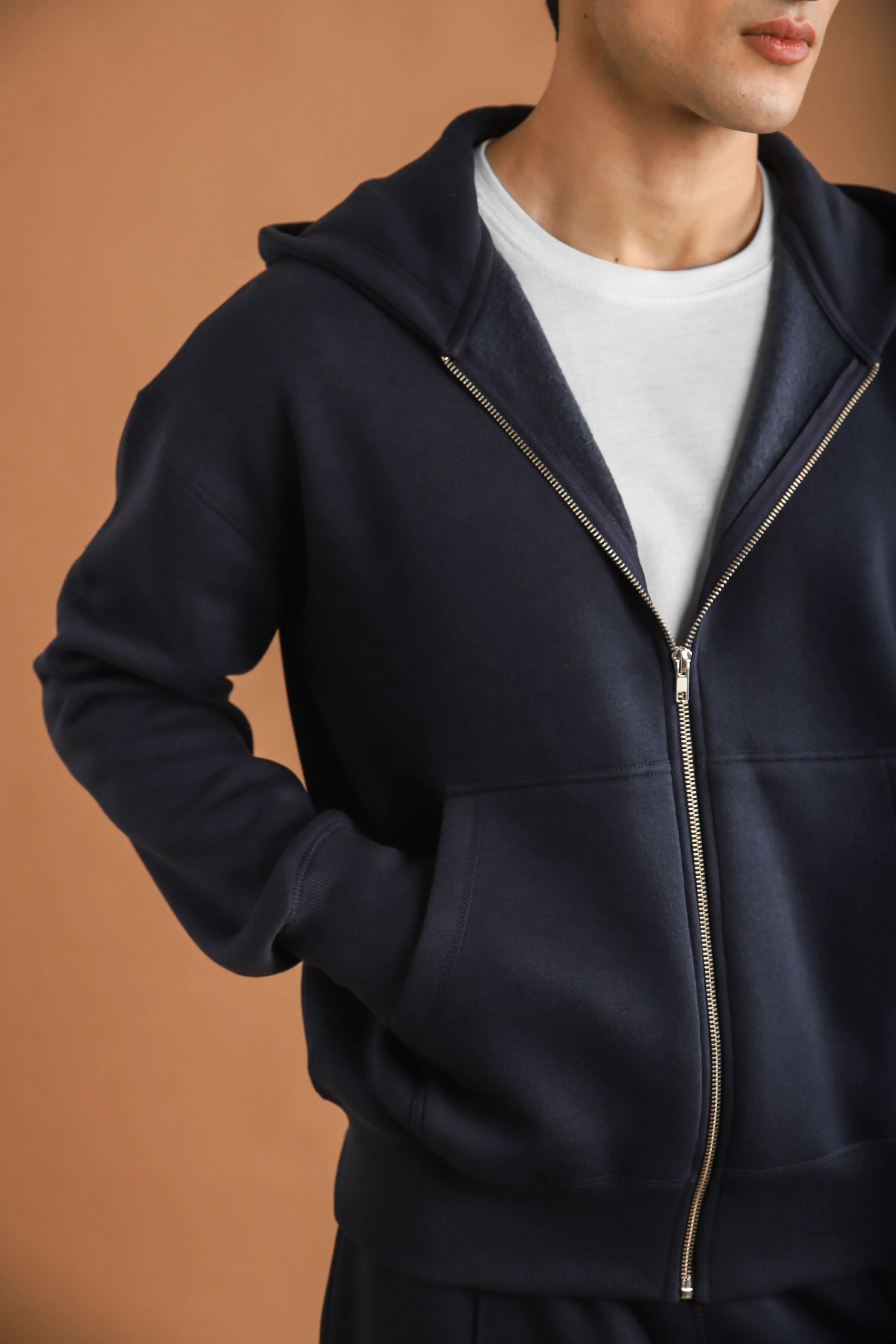 BOXY FIT ZIP-UP HOODIE SET