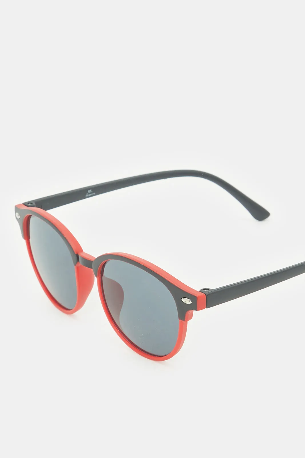 Boys Red And Black Wayfarer Sunglasses