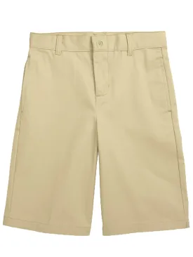 Boys Stretch Flat Front Twill School Uniform Shorts