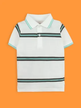 BOY'S TWIN TIPPED STRIPER POLO SHIRT