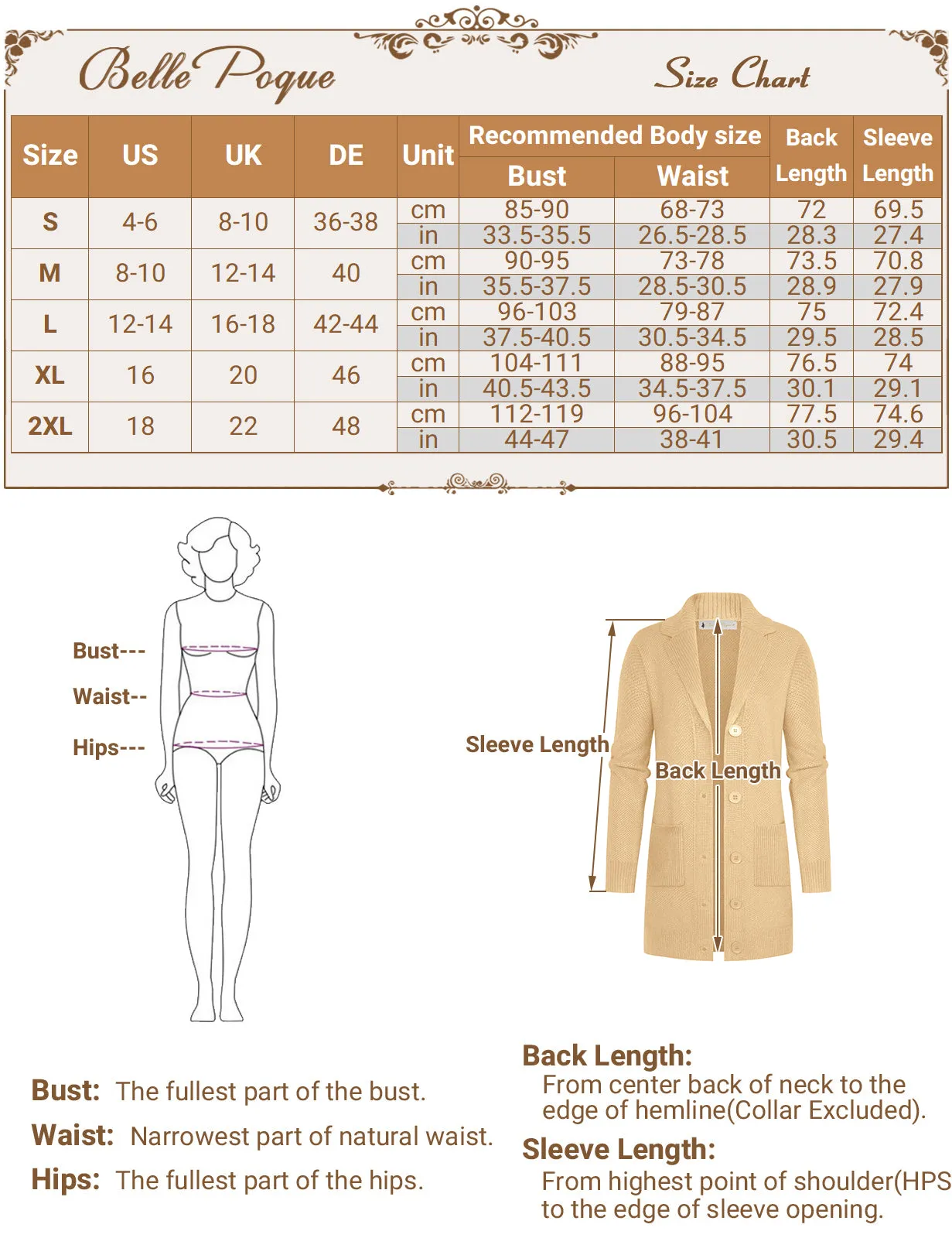 BP Women Notch Lapel Cardigan Dropped Shoulder Button-up Sweater Knitwear