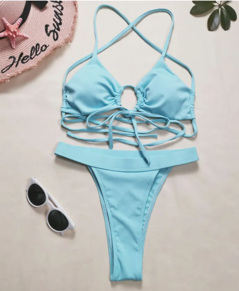 Braided Strappy Bikini Set