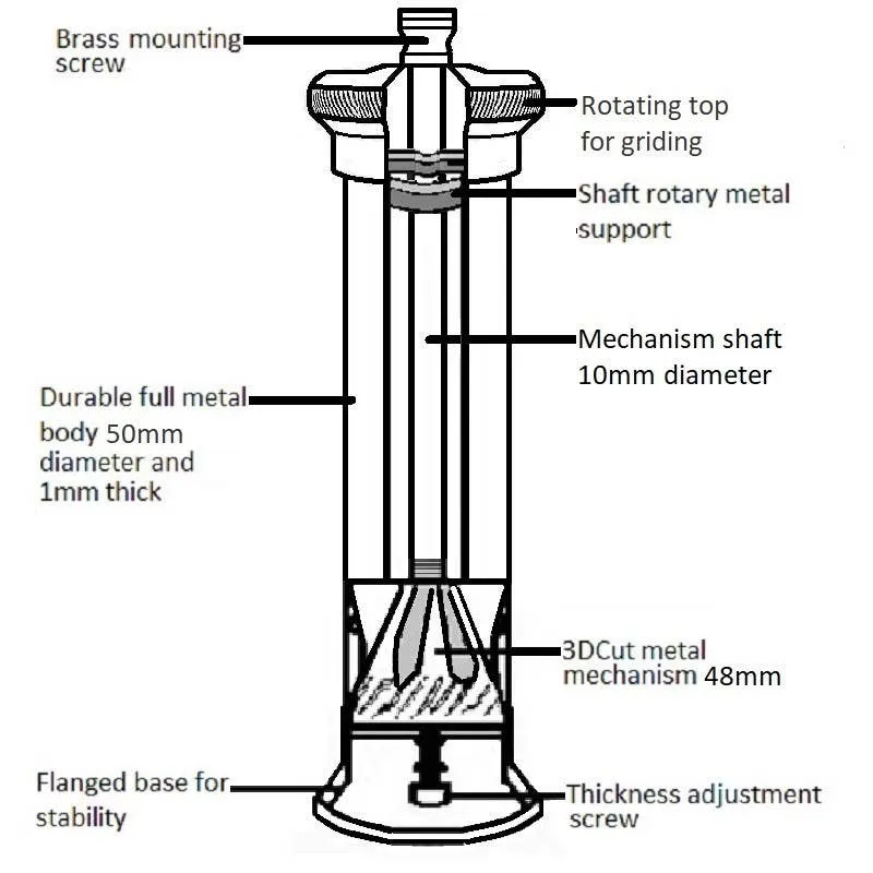 Brass Kitchen Grinder - 11"