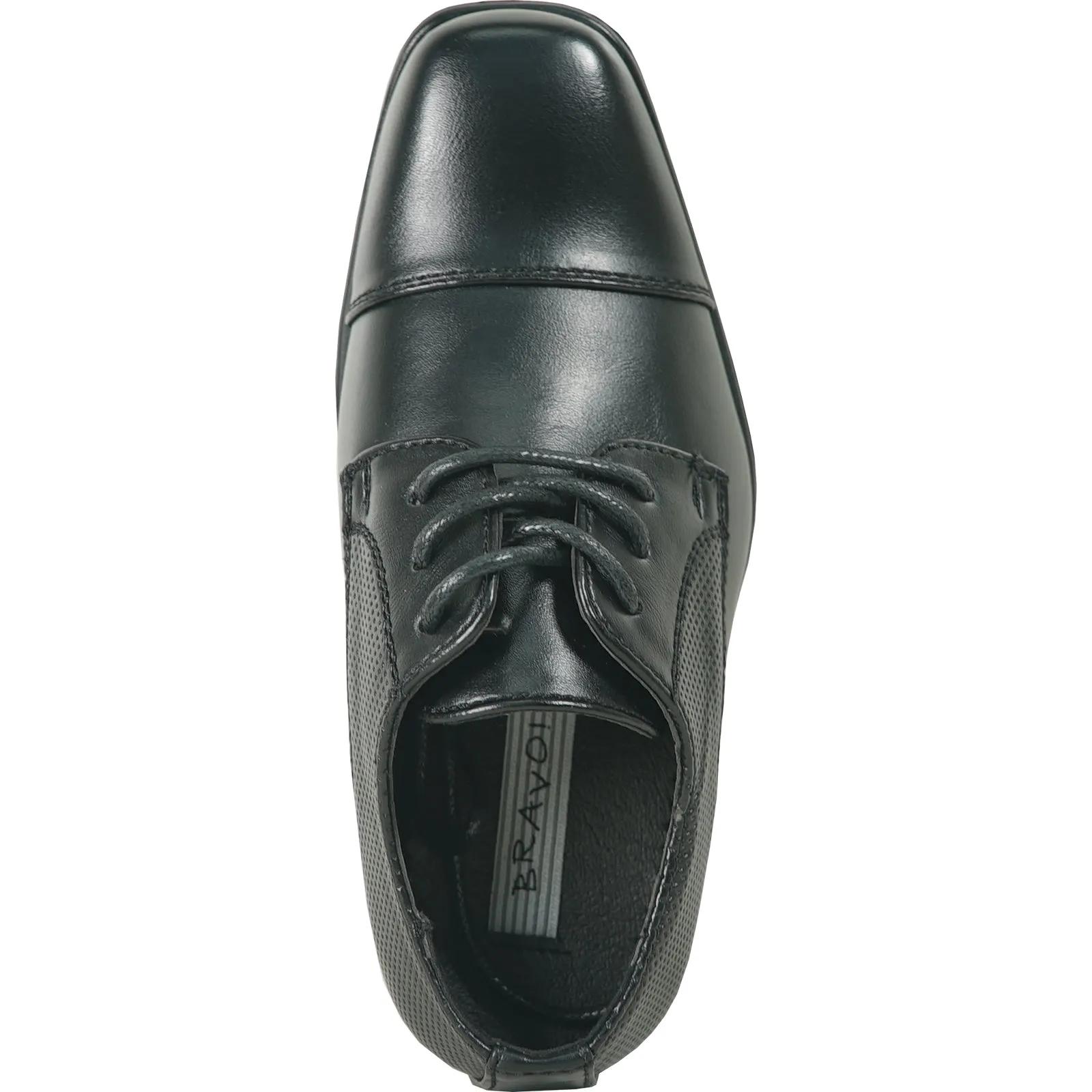 BRAVO Boy Dress Shoe KING-6KID Oxford Shoe Black