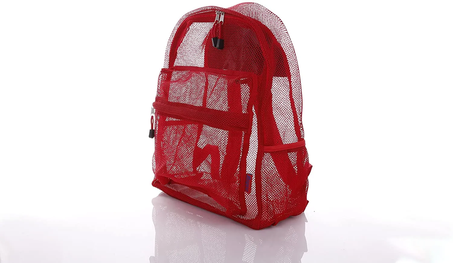 Bravo! Mesh Transparent See Through Backpack - Red