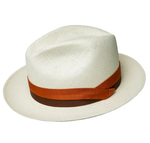 Breathable Classic Cuban Panama Fedora-Brown