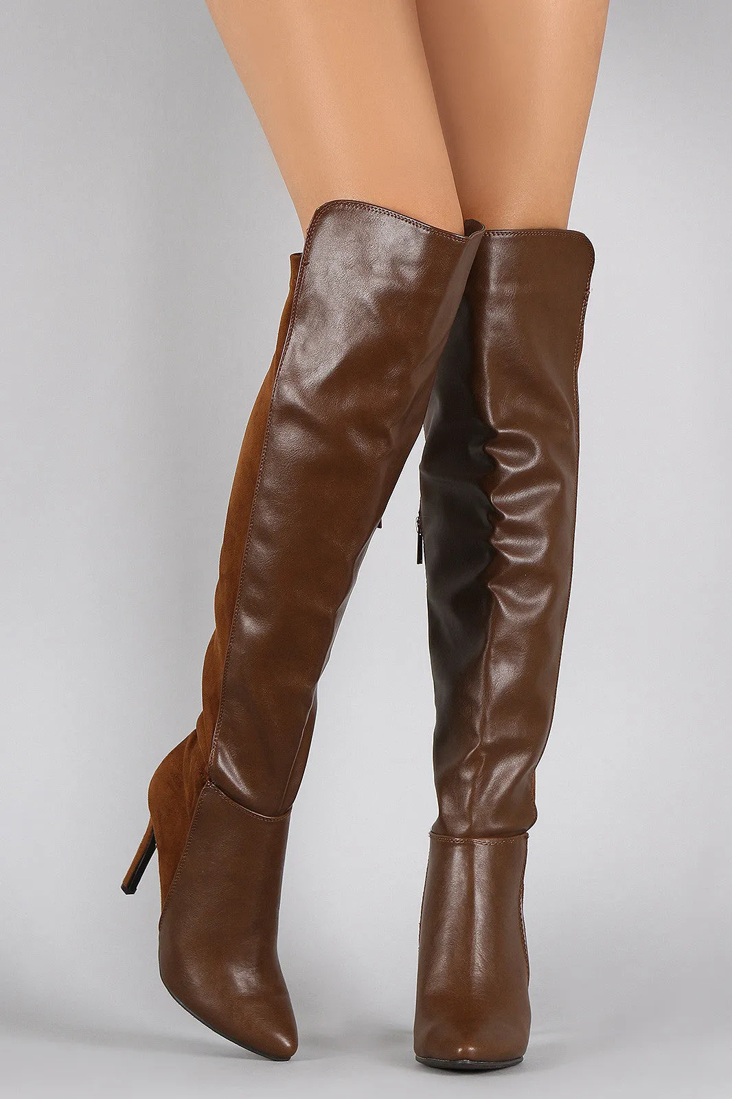 Breckelle Pointy Toe Stiletto Over-The-Knee Boots