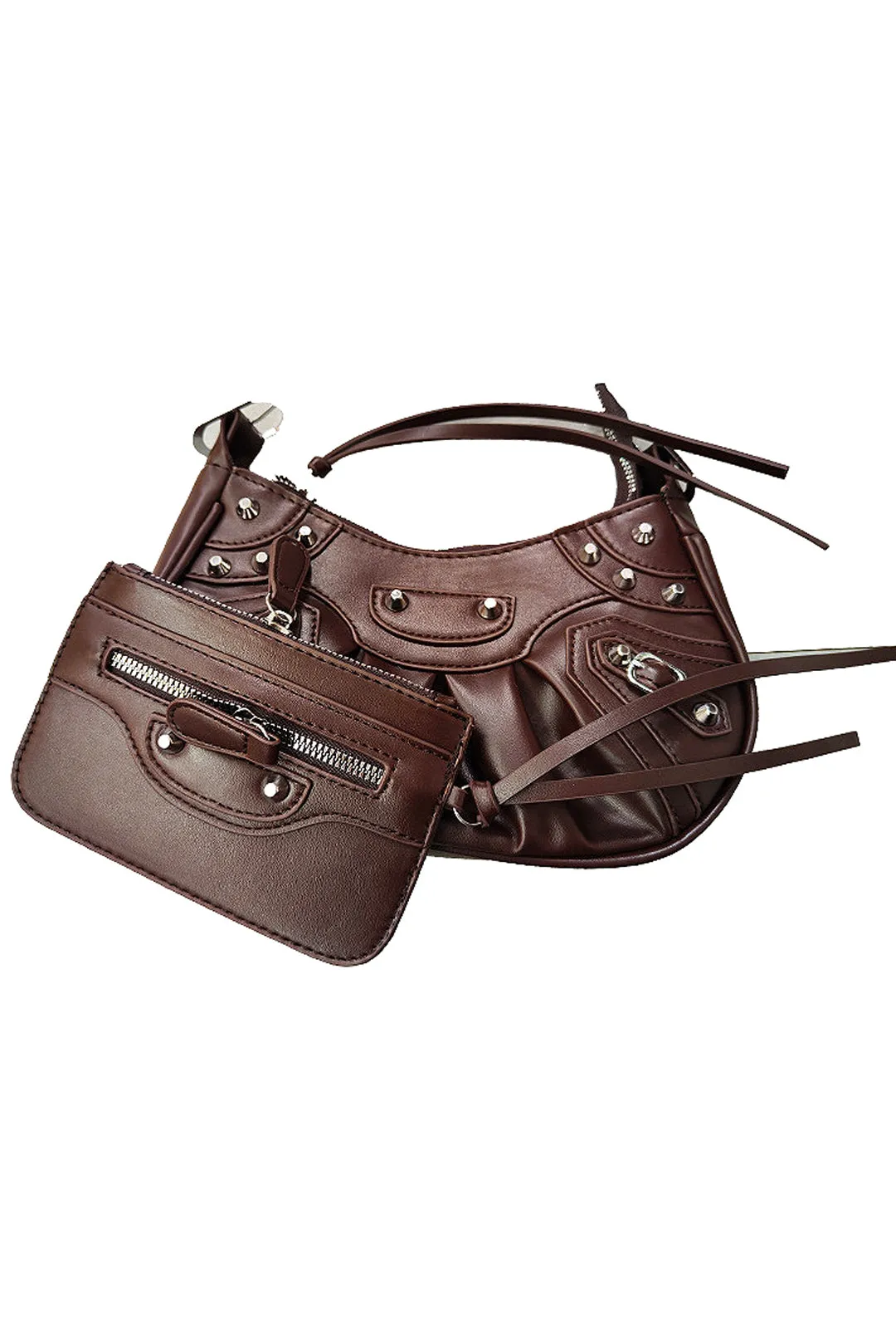 BRICKE - STUDDED HOBO BAG