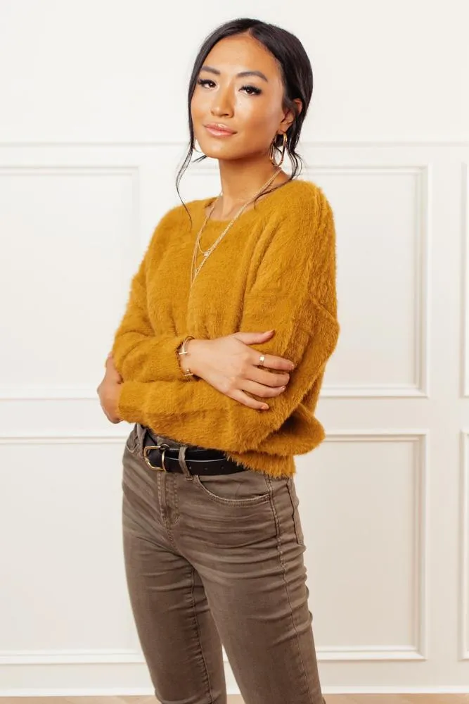 Brielle Cropped Sweater in Mustard-FINAL SALE