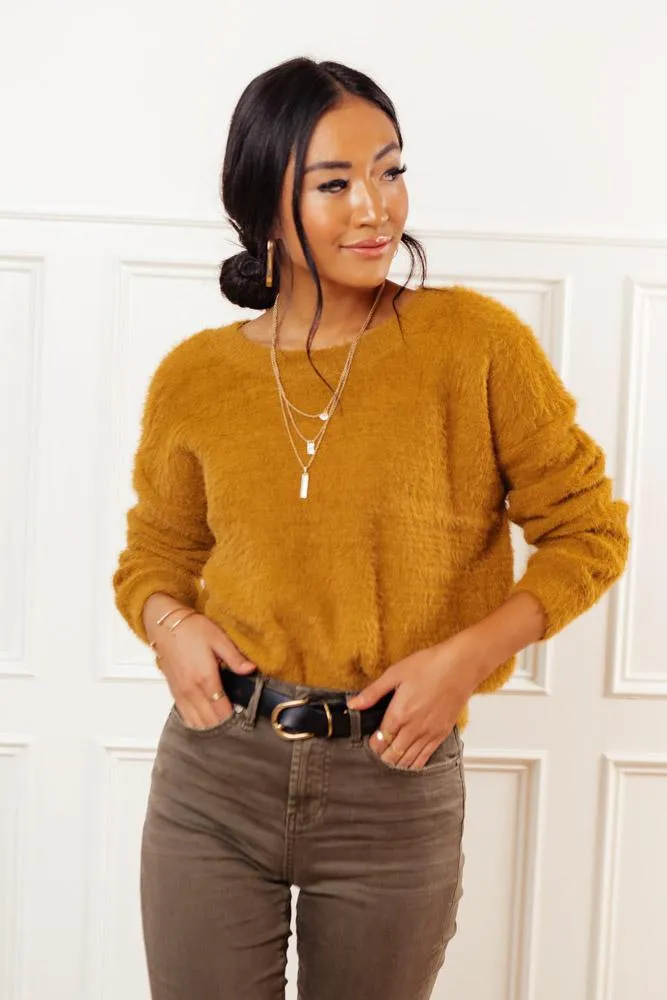 Brielle Cropped Sweater in Mustard-FINAL SALE