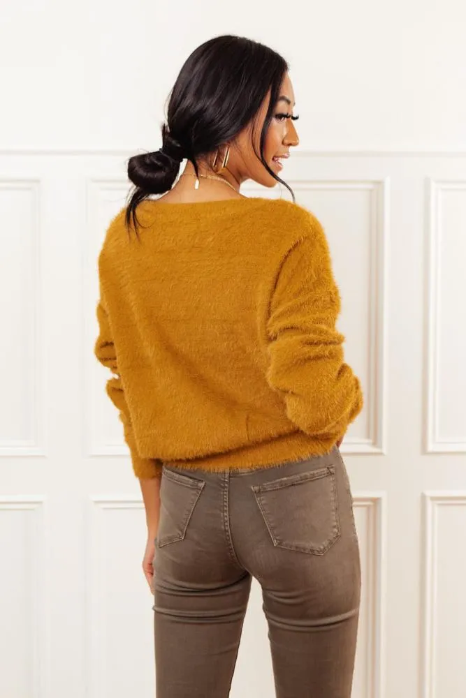 Brielle Cropped Sweater in Mustard-FINAL SALE