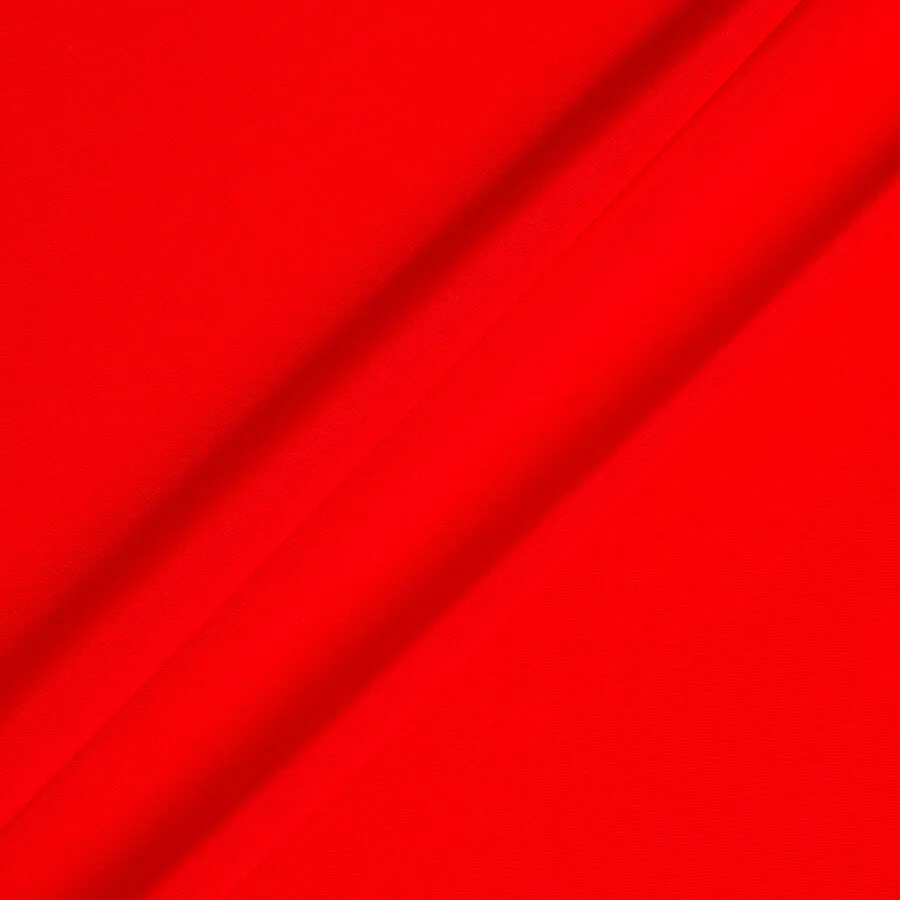 Bright Red Silk Crêpe de Chine