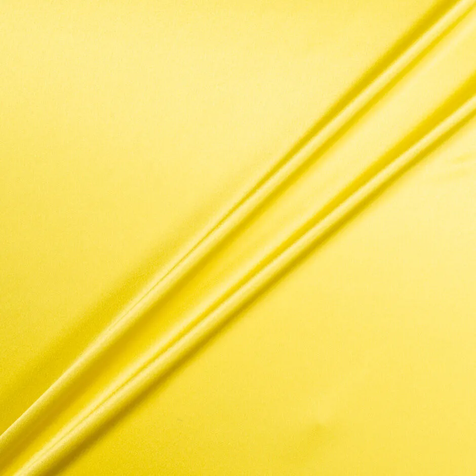 Bright Yellow Silk Satin