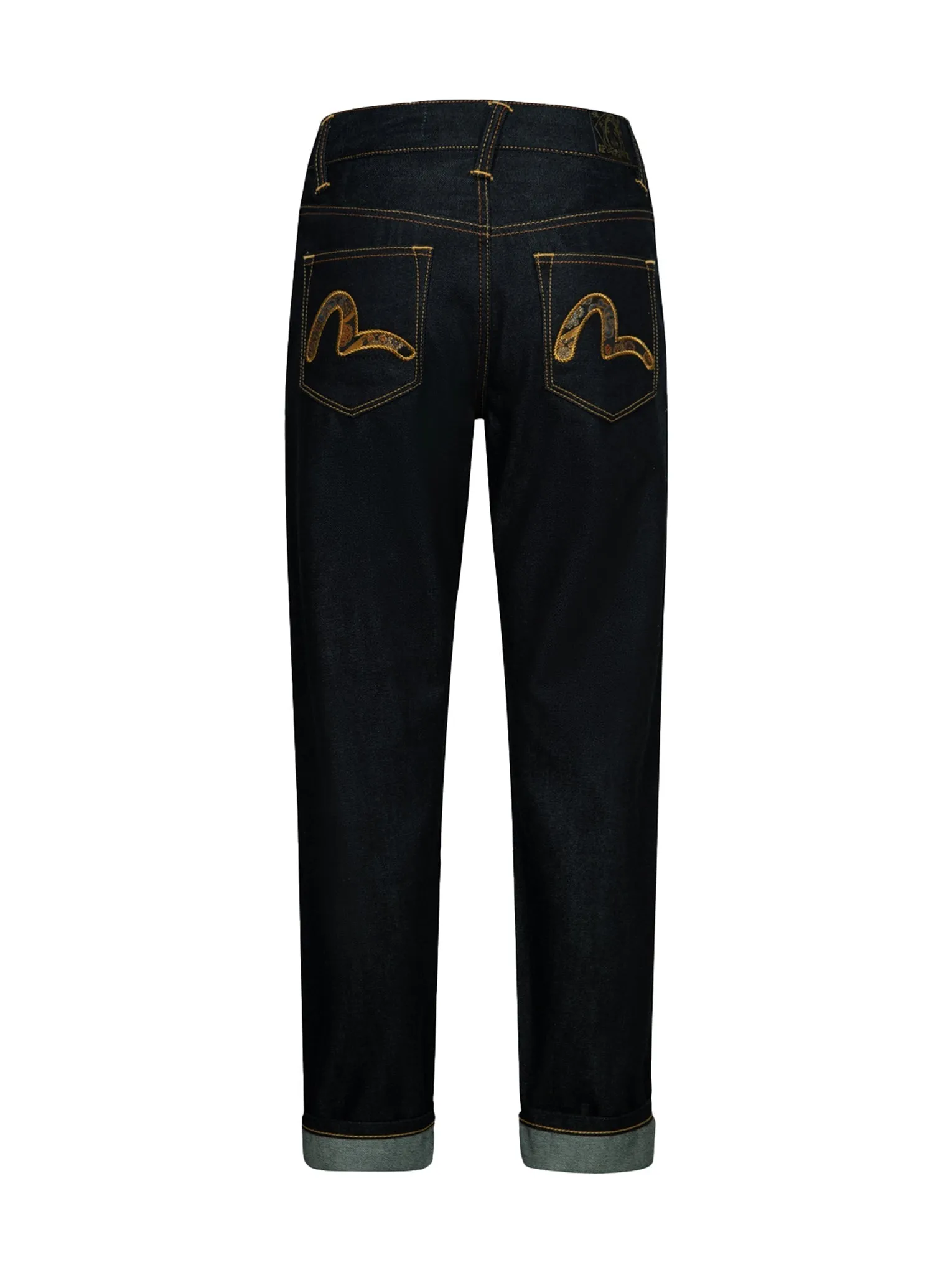 Brocade Appliqué Seagull Relax Fit Jeans