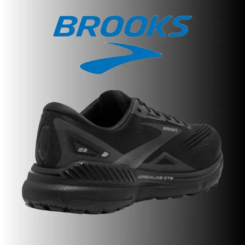 BROOKS Black Running Shoes Lightweight Shock-absorbing Non-slip Sneakers Cushioning Student Body Test Soft-soled Sneakers