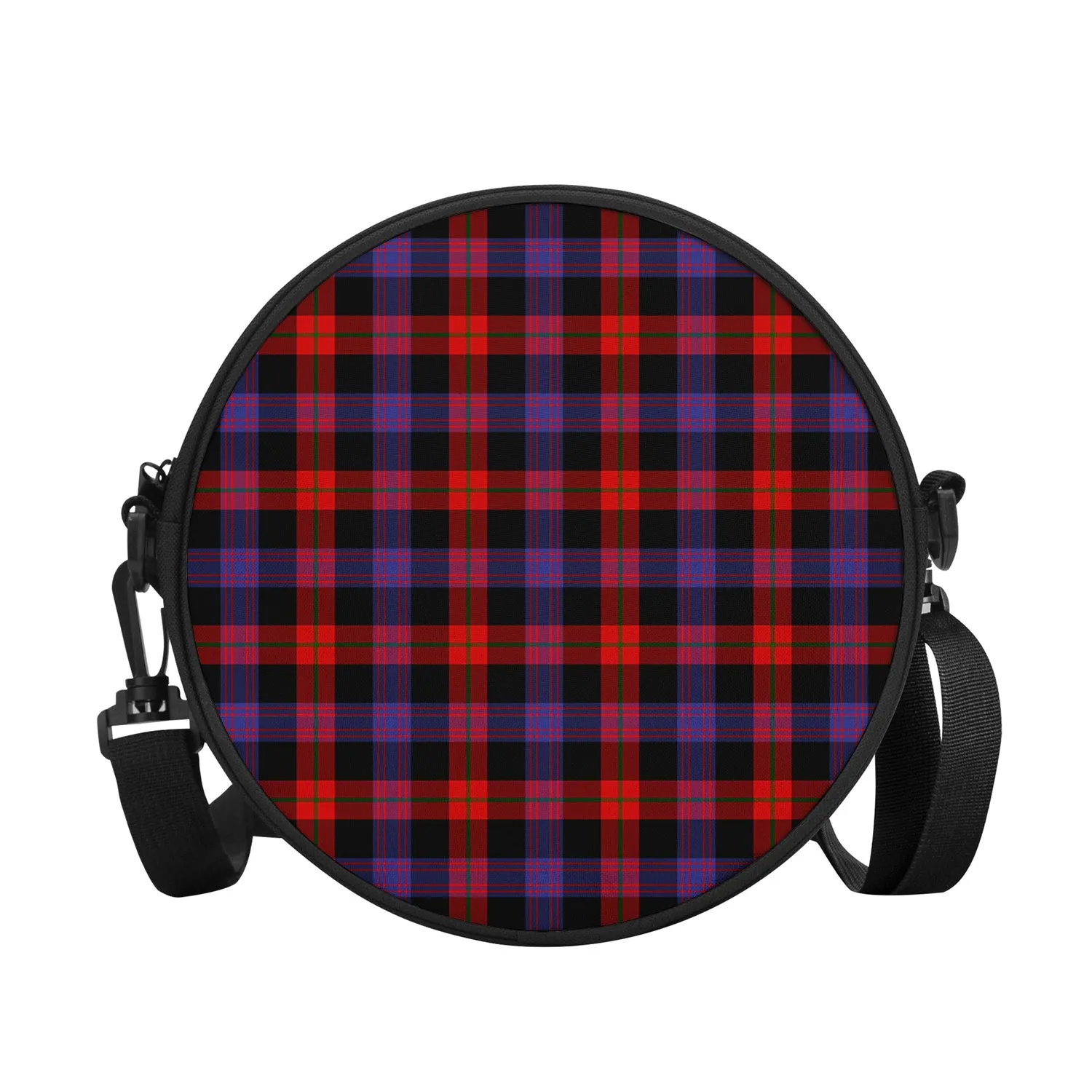 Broun Modern Tartan Round Satchel Bags