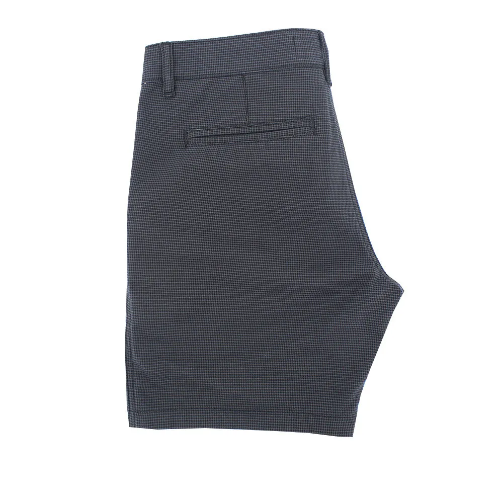 Brown Grey Slim Fit Textured Shorts