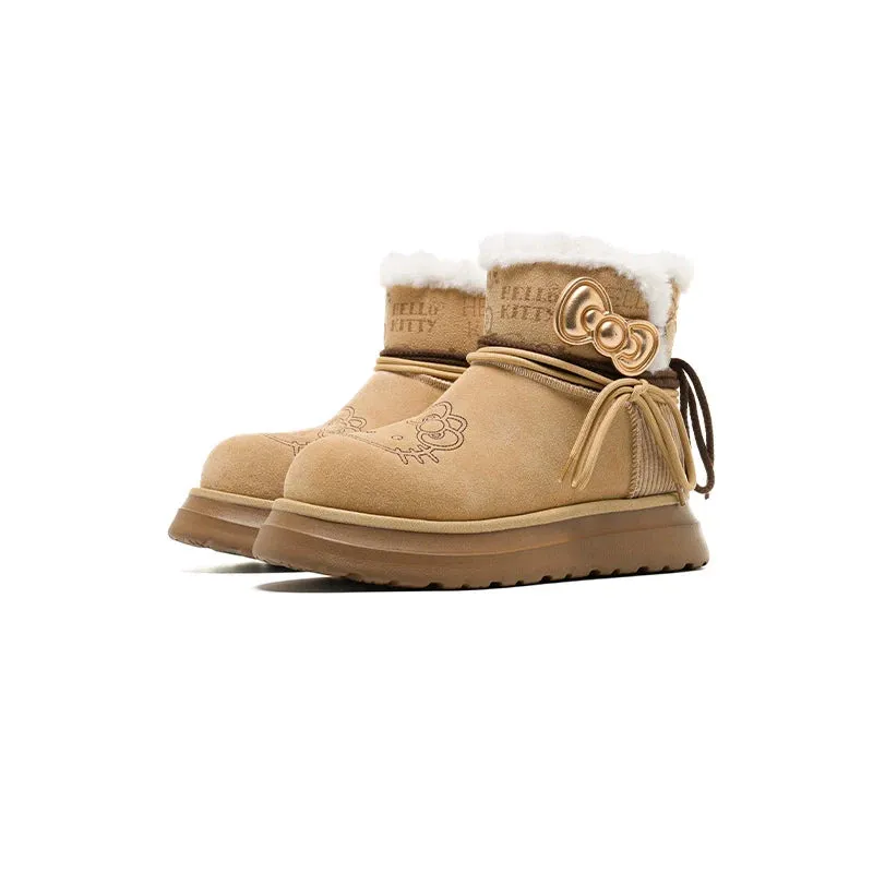 Brown Kitty Thick-Soled Snow Boots