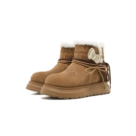 Brown Kitty Thick-Soled Snow Boots