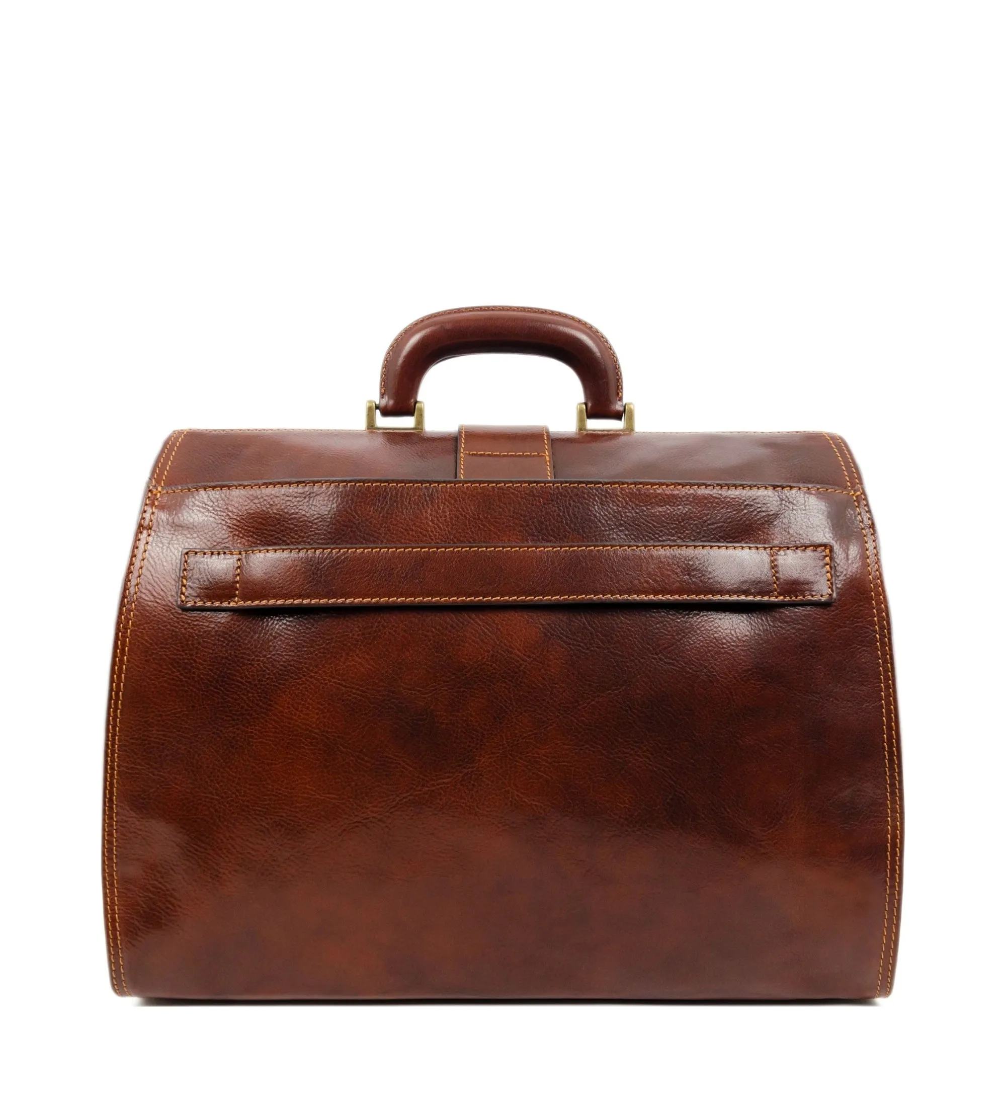 Brown Large Leather Doctor Bag - Mrs Dalloway