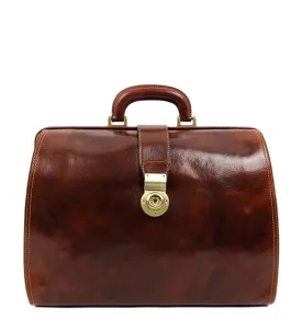 Brown Large Leather Doctor Bag - Mrs Dalloway