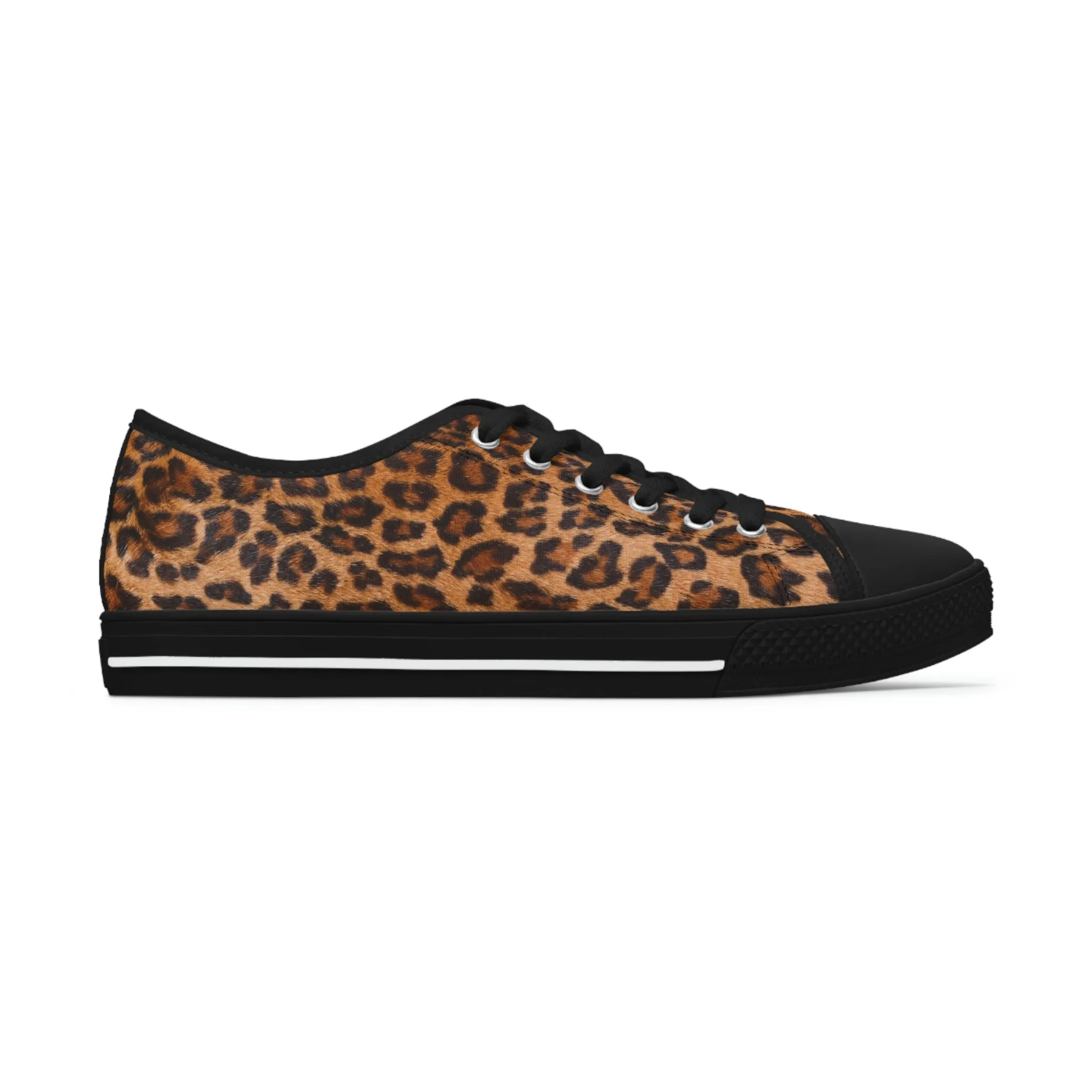 Brown Leopard Print Ladies' Sneakers, Leopard Animal Print Best Designer Women's Low Top Sneakers (US Size: 5.5-12)