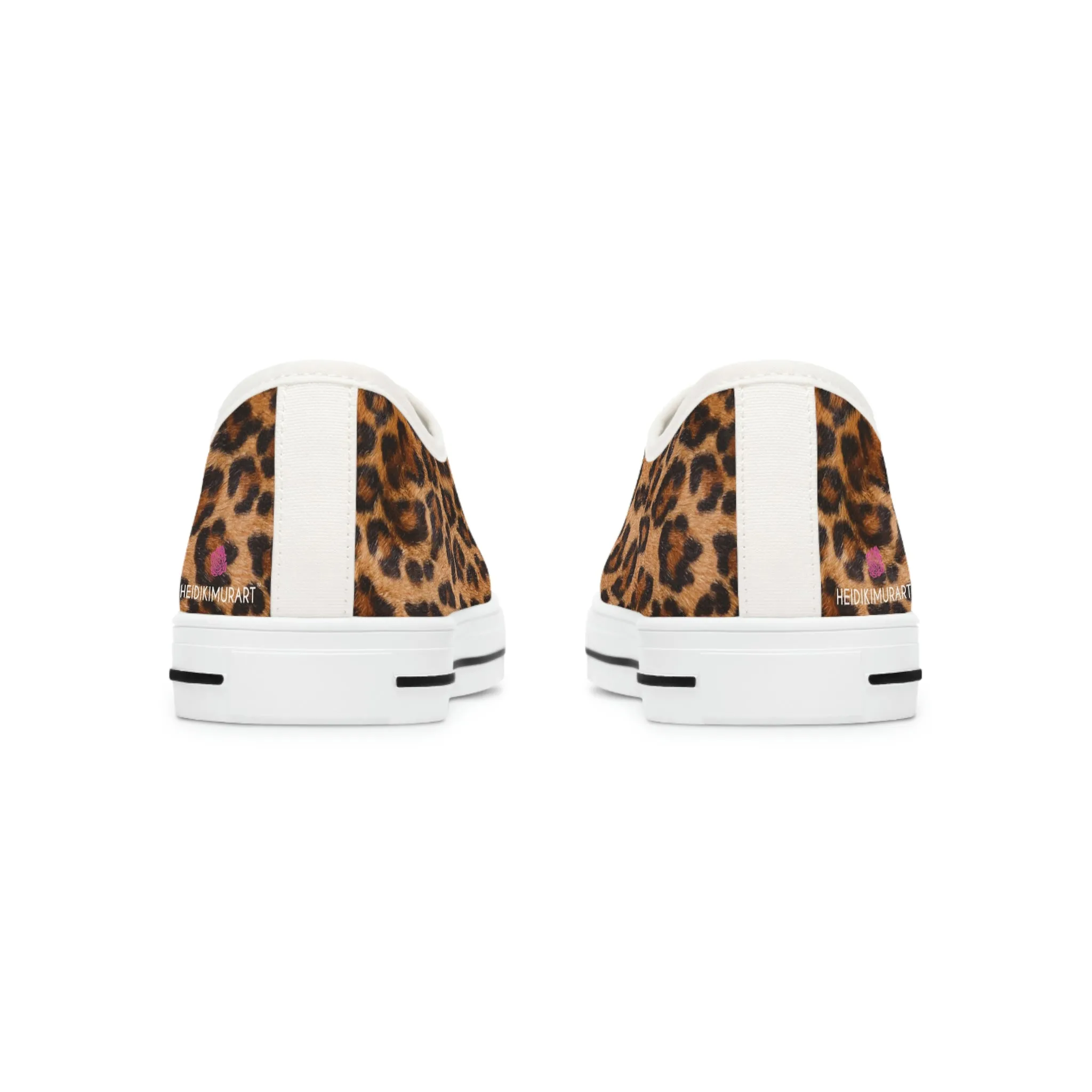 Brown Leopard Print Ladies' Sneakers, Leopard Animal Print Best Designer Women's Low Top Sneakers (US Size: 5.5-12)