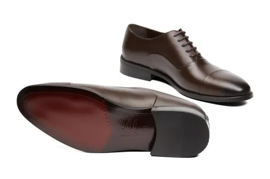 Brown Matte Leather Oxford Shoes SCB-227