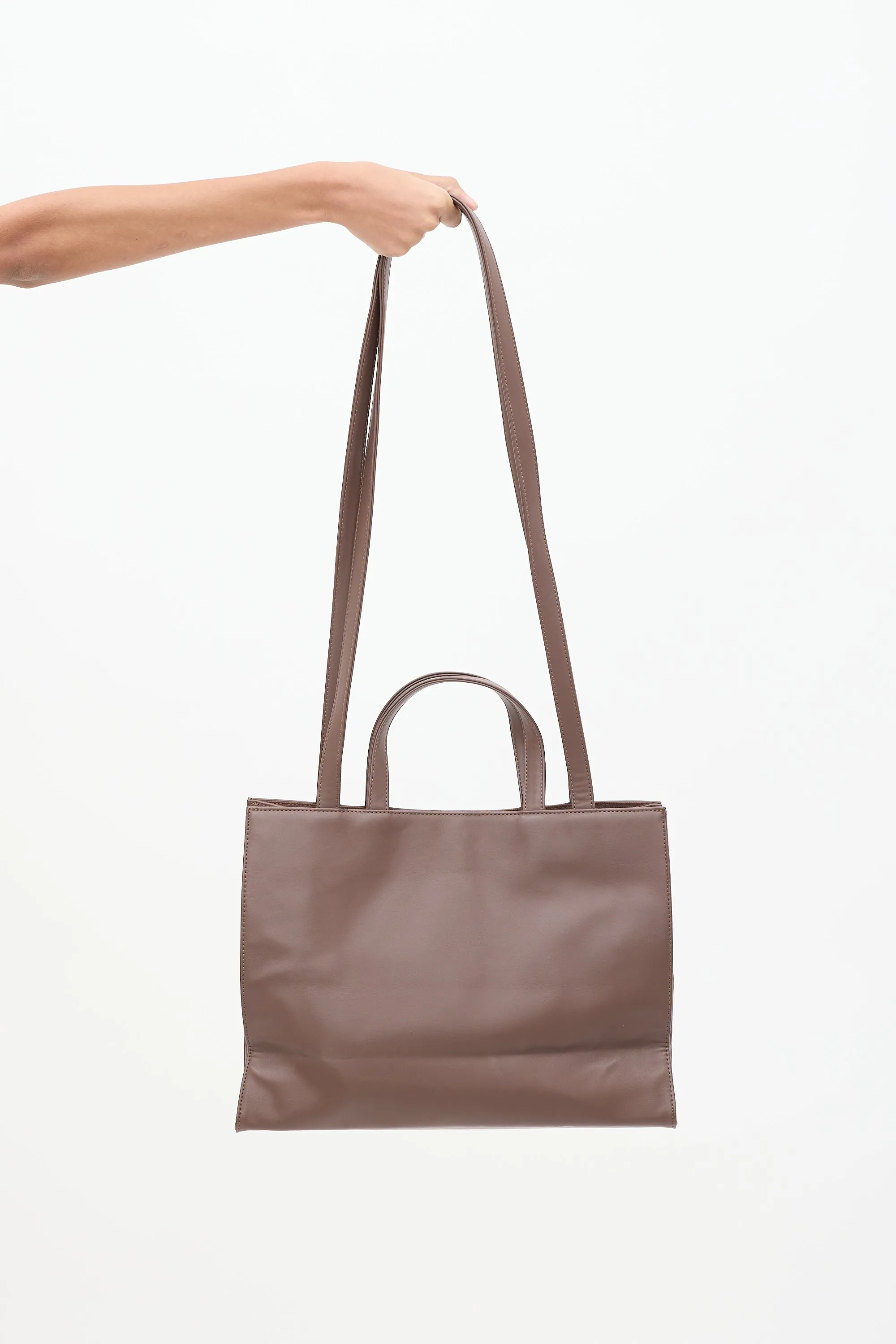 Brown Medium Shopping Tote Bag