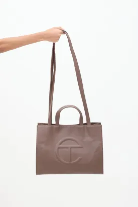 Brown Medium Shopping Tote Bag