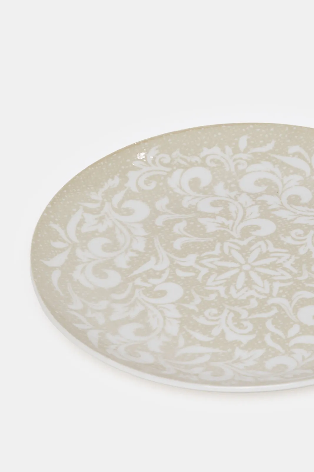 Brown Round Floral Dinner Set (18 Piece)