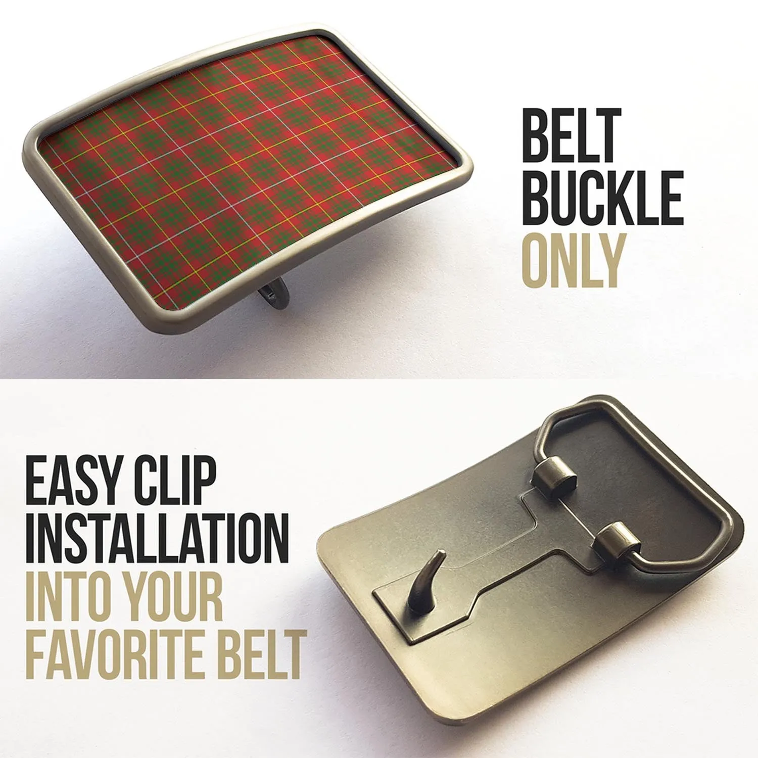 Bruce Modern Tartan Belt Buckles