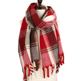 Brushed Plaid Chunky Scarf