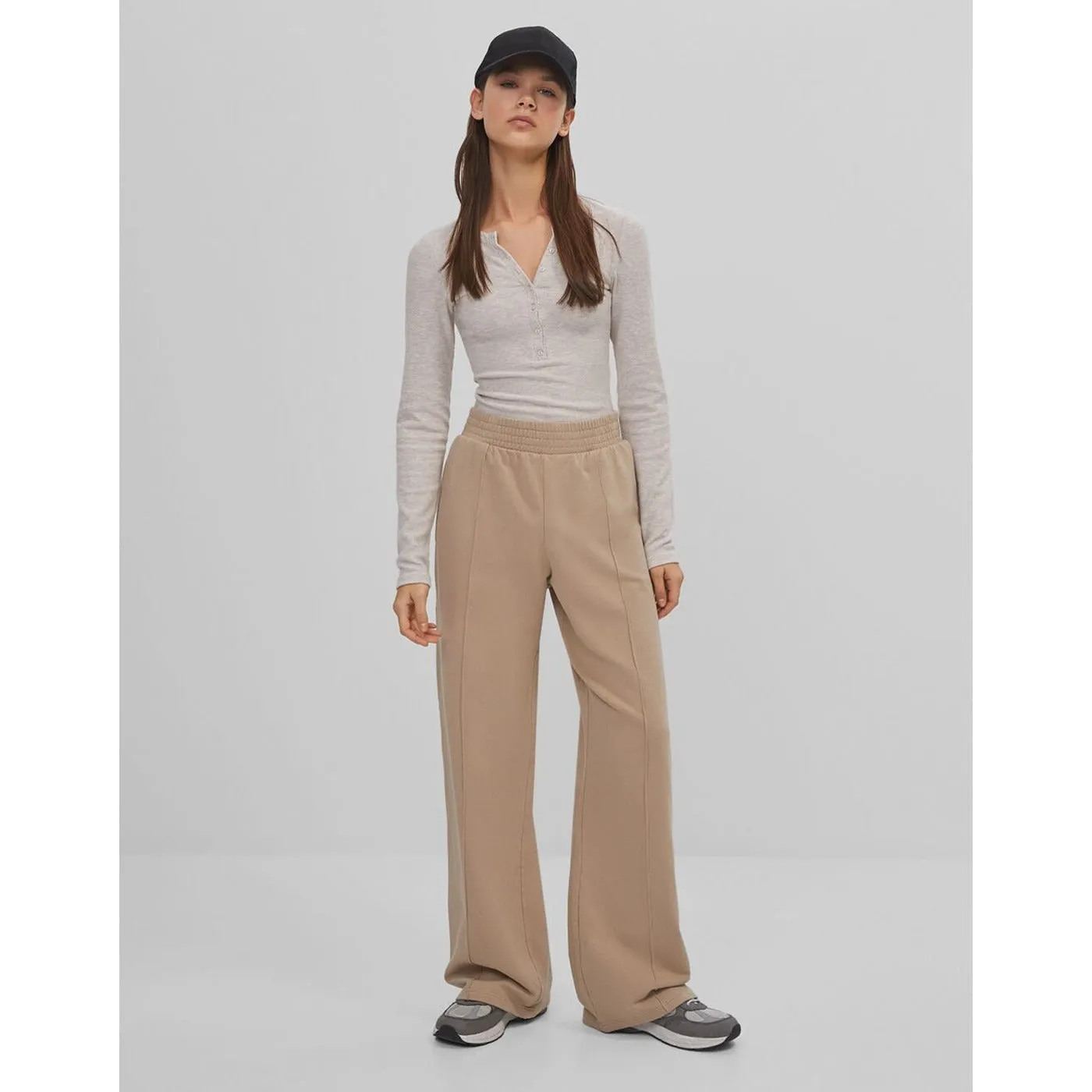 BSK Wide Leg Beige Trousers