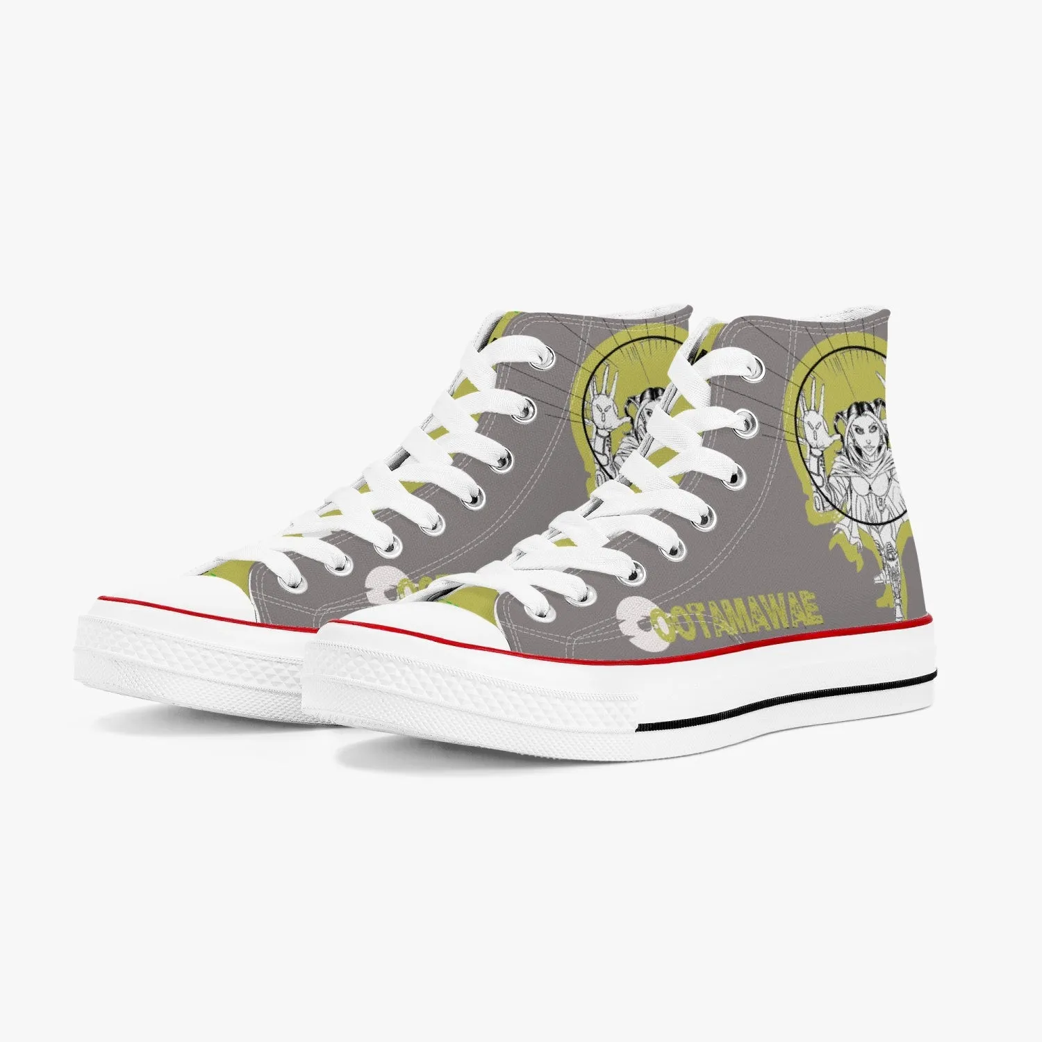 Bubble in Yellow High Canvas Shoes Light Brown