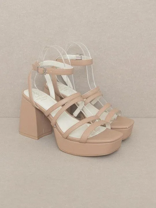 Bubbly Platform Heel Strappy Sandals