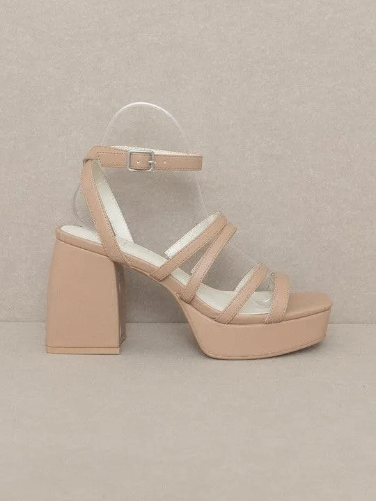 Bubbly Platform Heel Strappy Sandals