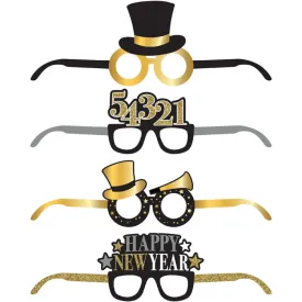 Bulk New Year Deluxe Paper Eyeglasses (24 per Case)