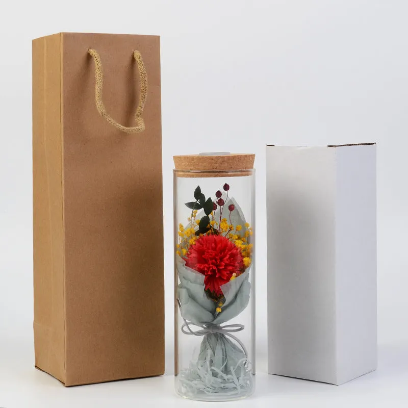 Bulk Preserved Flower in Jar with Led Lights Gifts for Her Wholesale