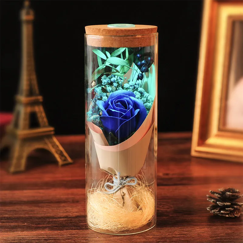 Bulk Preserved Flower in Jar with Led Lights Gifts for Her Wholesale