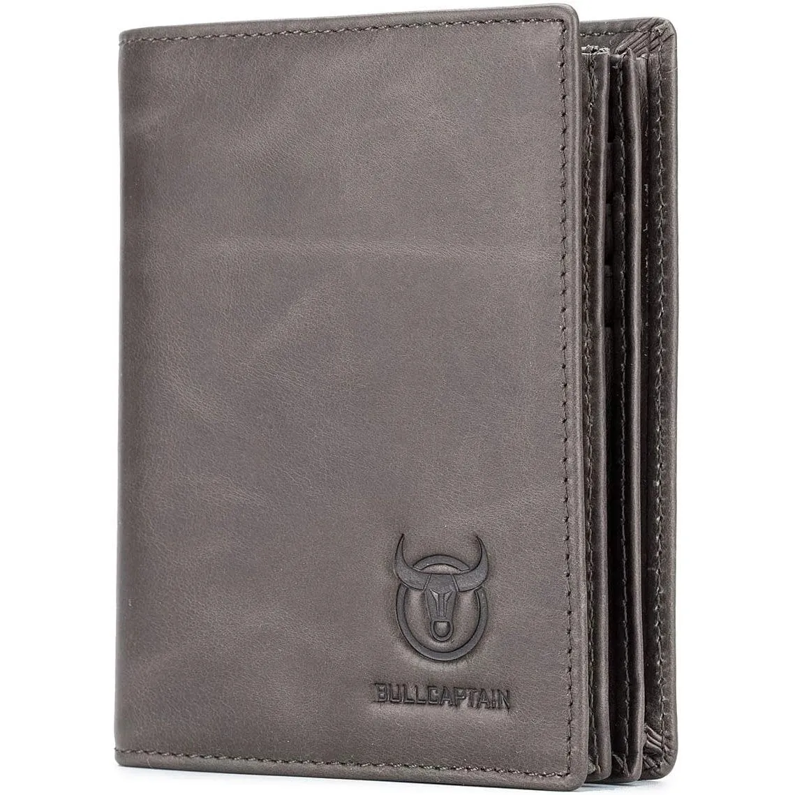 Bullcaptain Large Capacity Genuine Leather Bifold Wallet/Credit Card Holder