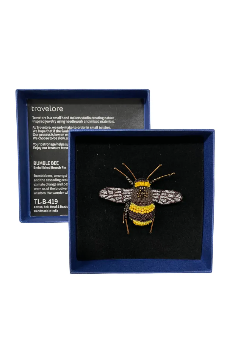 Bumble Bee Brooch By Trovelore