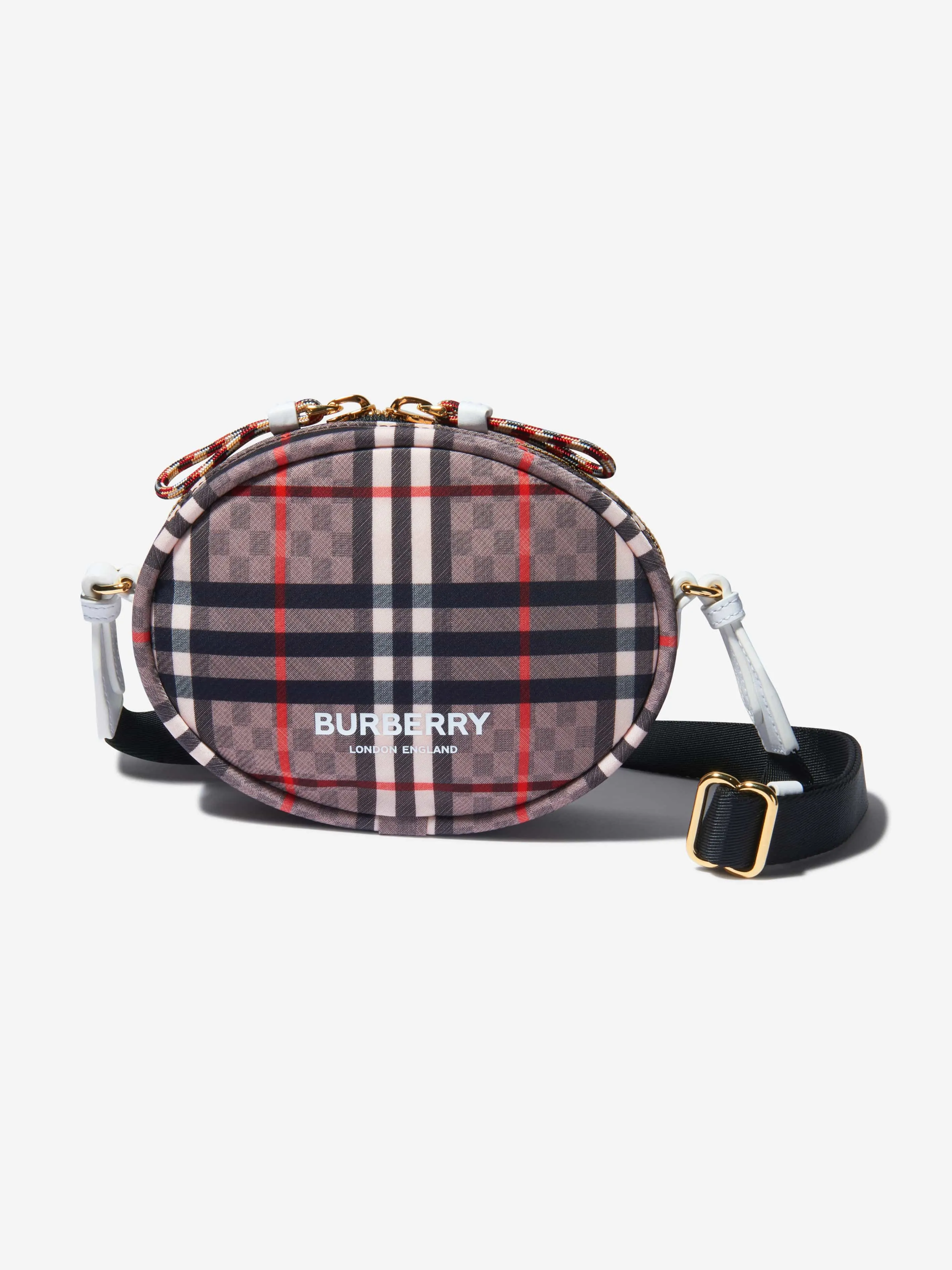 Burberry Girls Checkerboard Round Bag