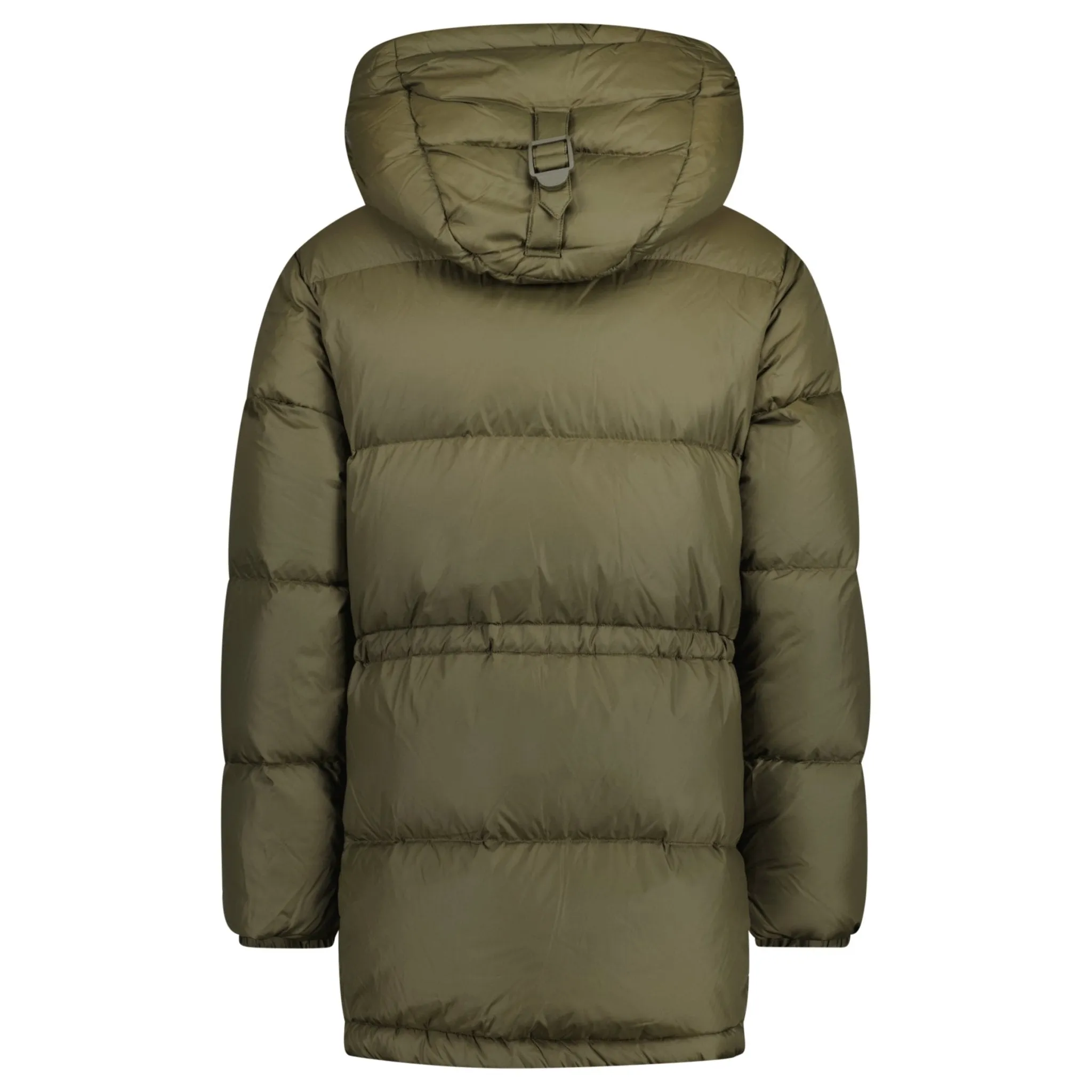 Burberry 'Haworth' Hooded Check Down Jacket Khaki