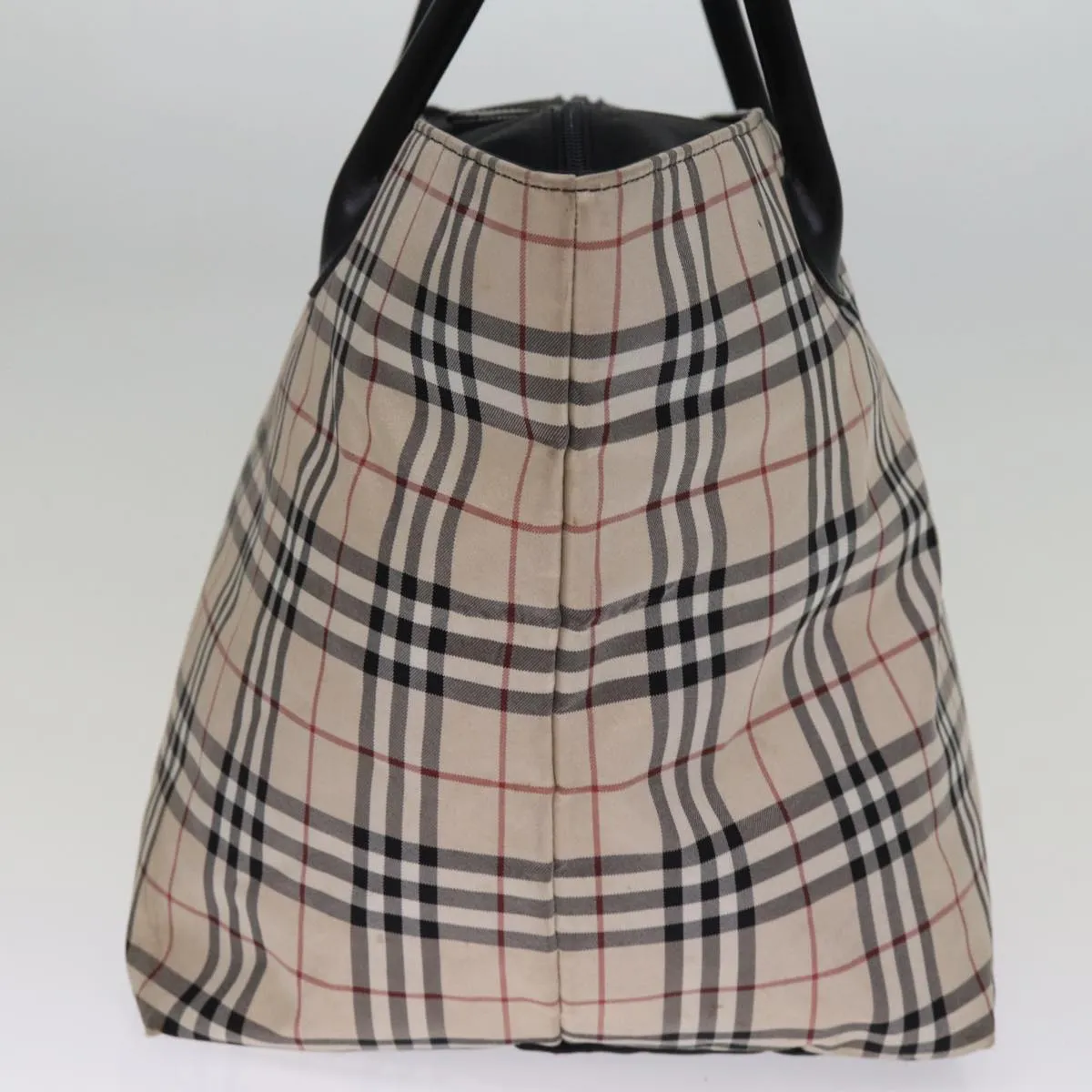 BURBERRY Nova Check Blue Label Tote Bag Nylon Beige  am6318