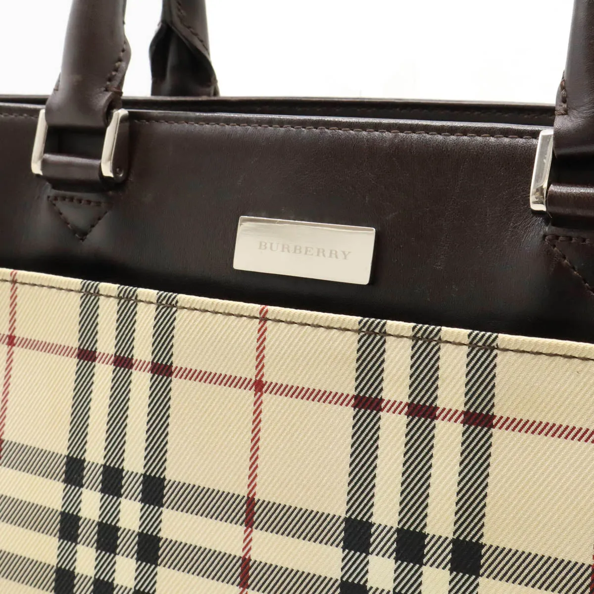 Burberry Nova Check Nylon Canvas Tote Bag