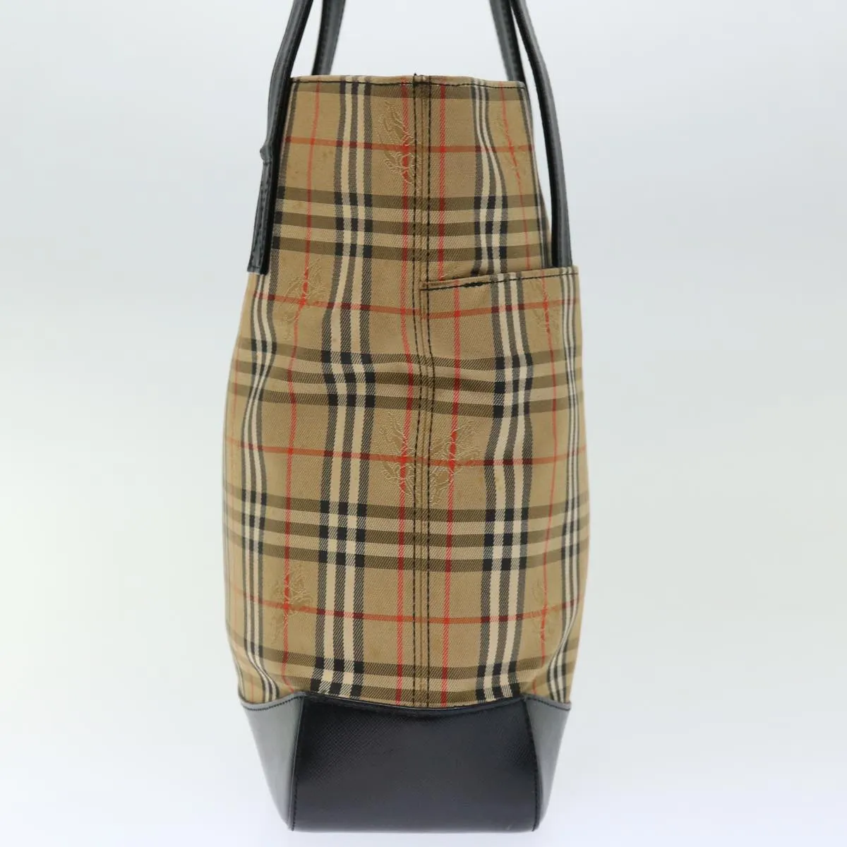 BURBERRY Nova Check Shoulder Bag Canvas Beige Black  ac2917