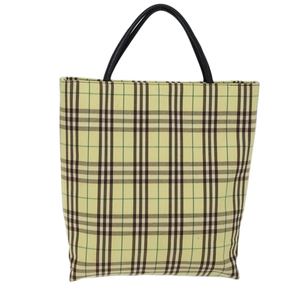 BURBERRY Nova Check Tote Bag Nylon Yellow  72168