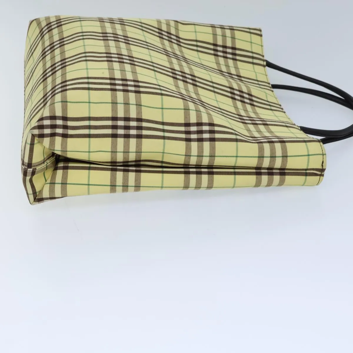 BURBERRY Nova Check Tote Bag Nylon Yellow  72168